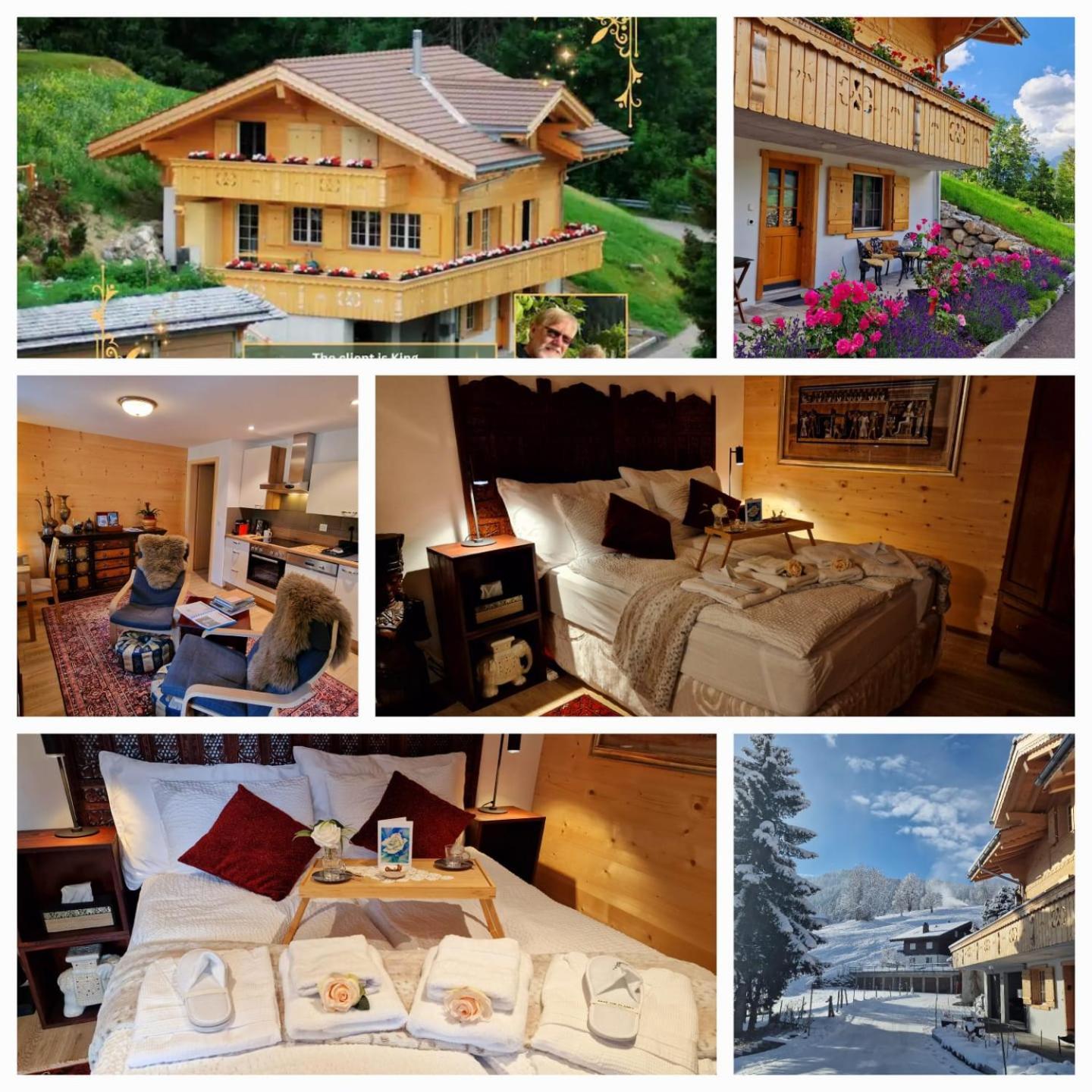 Large Deluxe Studio For 2 - Chalet Lovo Lenk im Simmental Extérieur photo
